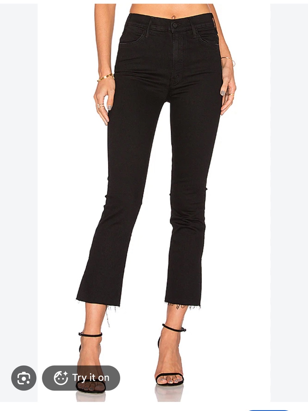 Mother Denim The Hustler Ankle Fray Not Guilty Black 0 25 Women’s Jeans Pants